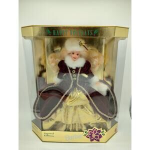 Vintage 1996 Happy Holidays Barbie Doll NIB Mattel Special Edition Christmas